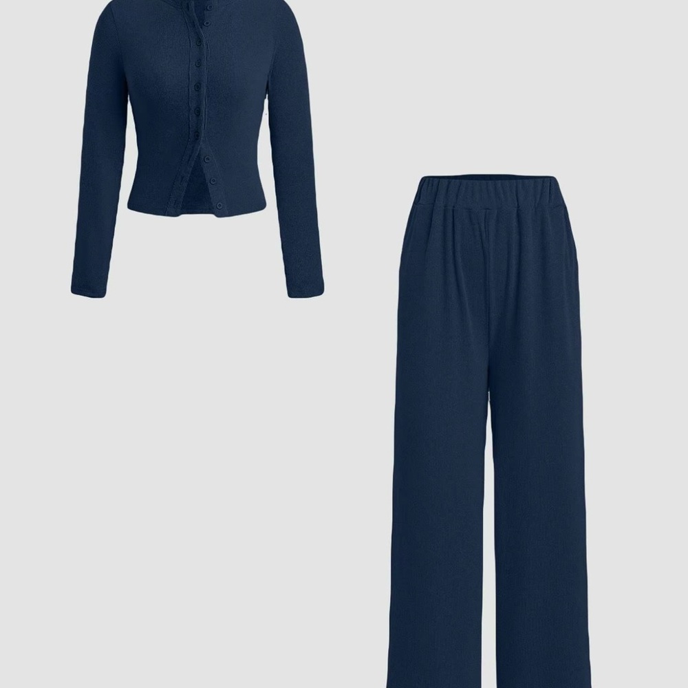 Women's Navy Loungewear Set
